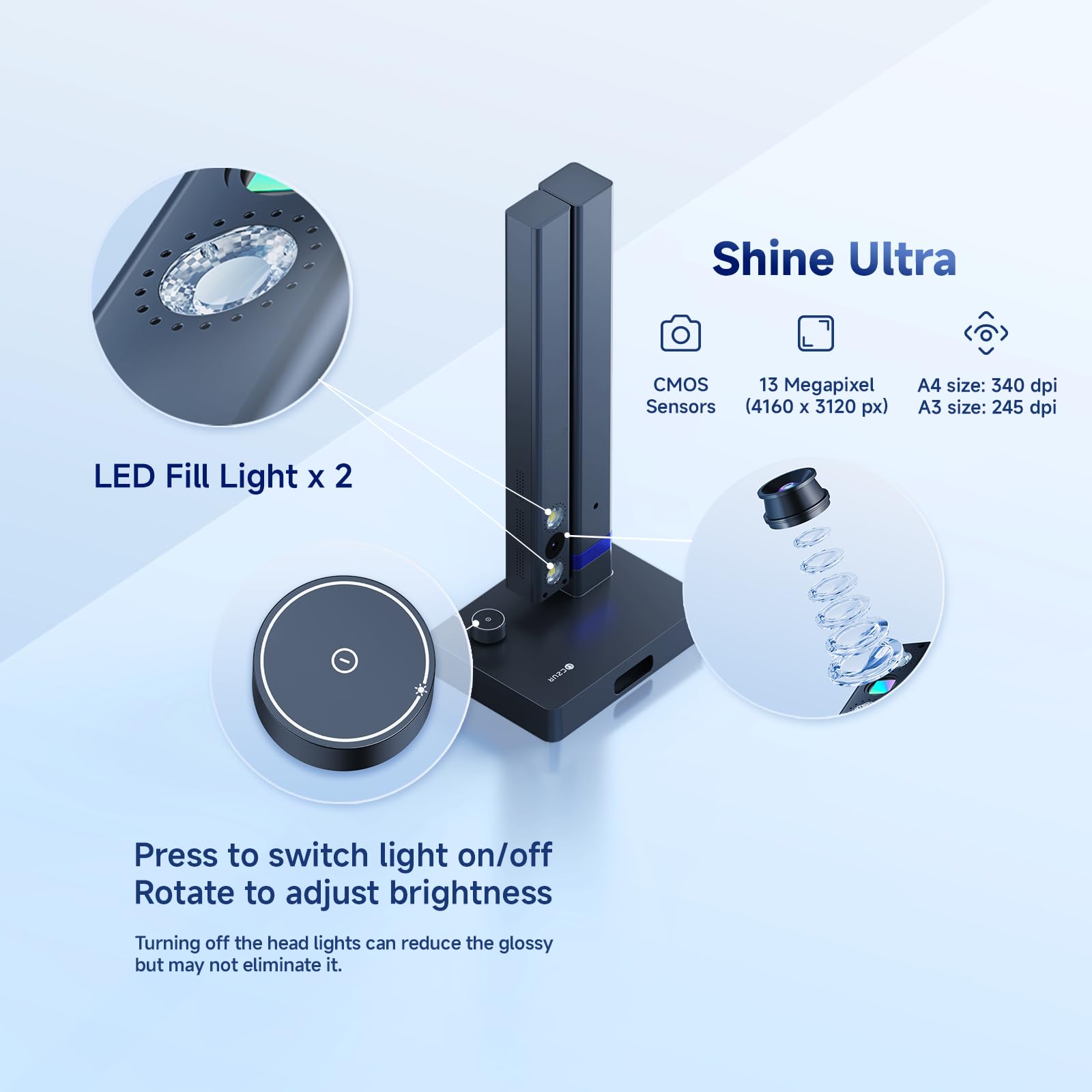 Document Scanner Portable - Shine Ultra Smart Portable Document Scanner