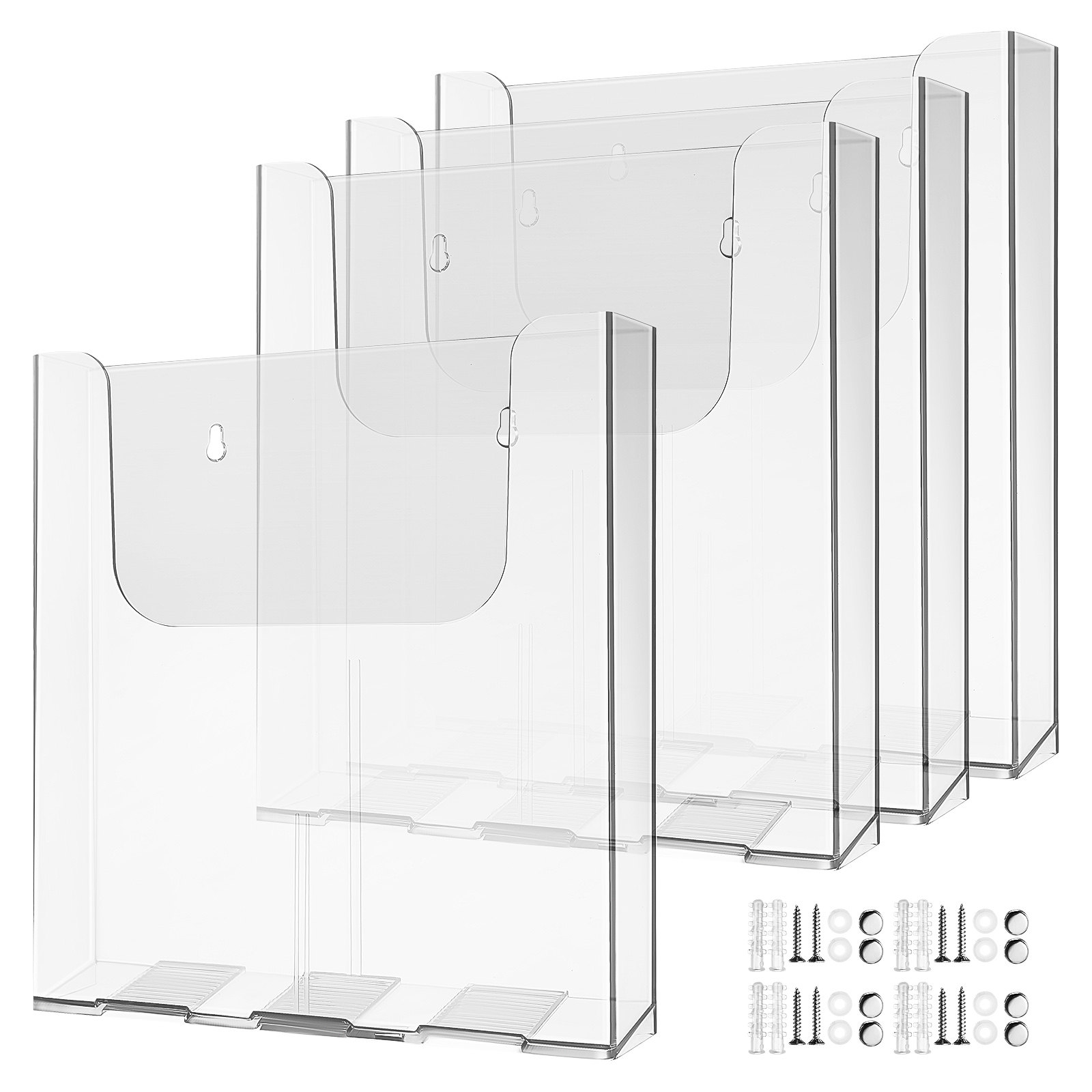 4Pcs Acrylic Magazine Holder W - Document Holder Stand 评论和价格