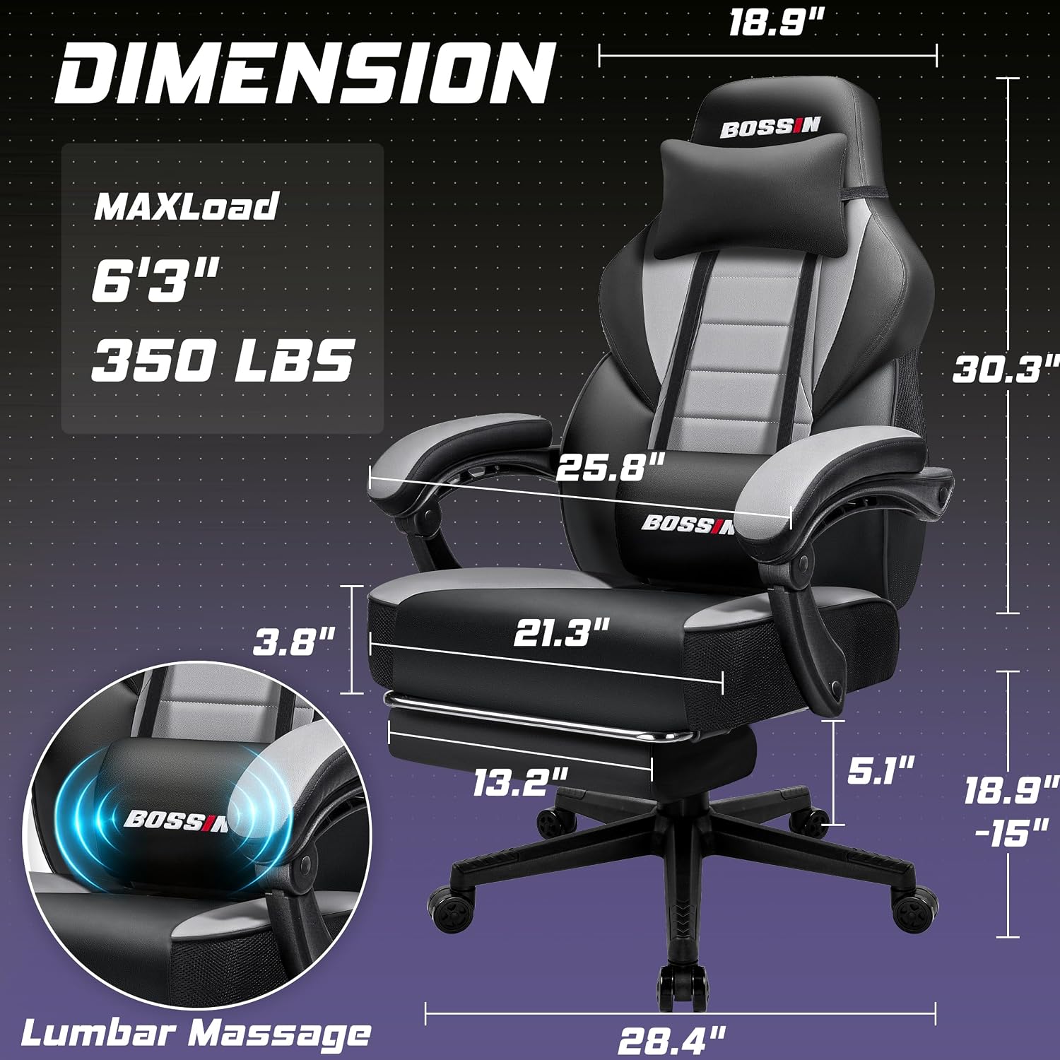 Gaming Chair with Massage, Erg - Ergonomic Office Chair 评论和价格