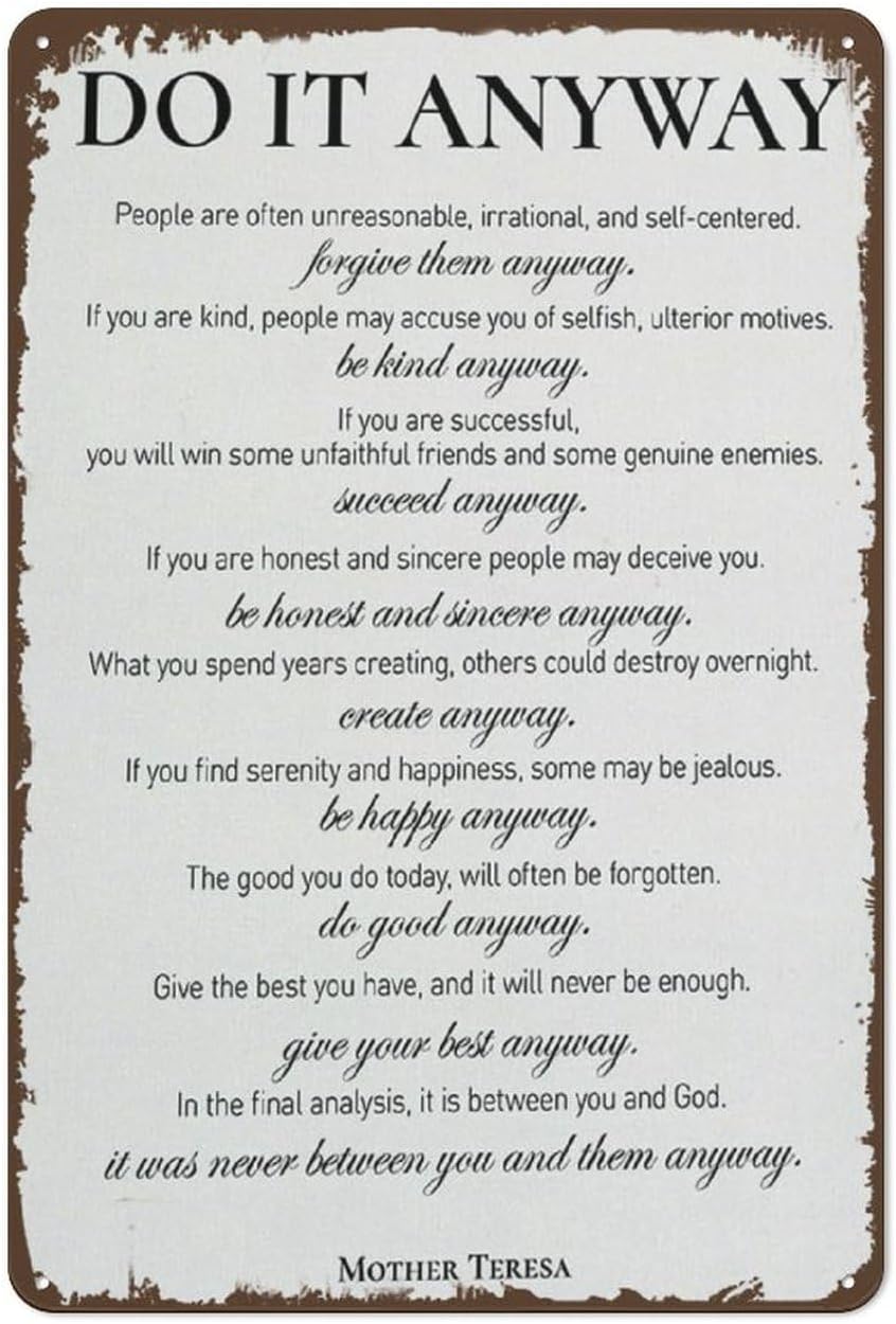 Inspirational Metal Tin Sign W - Home Office Room Inspiration 评论和价格
